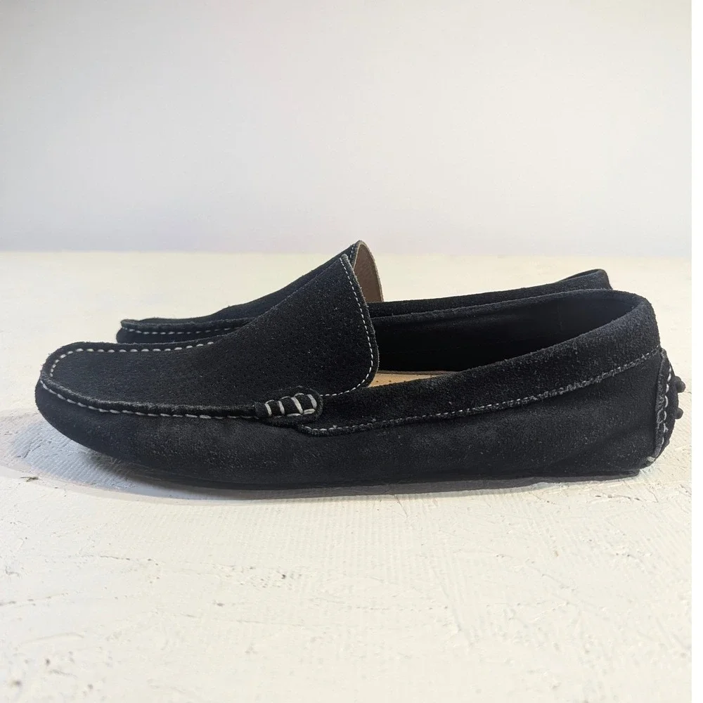 Winthrop‎ Mens Black Suede Driving Moccasins Loafers Shoes Size 10M